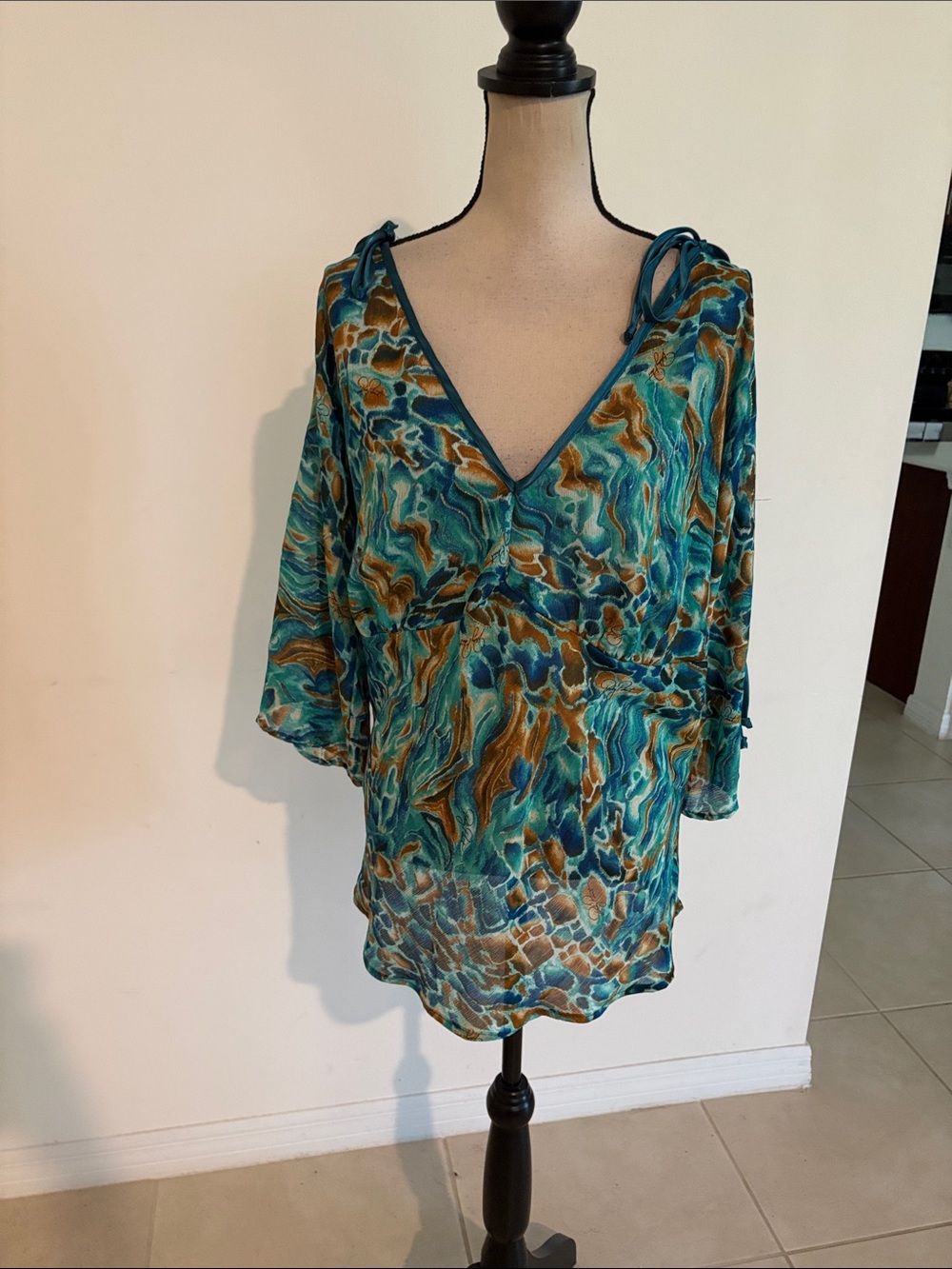 Y2K baby phat 1X blue swirls 765